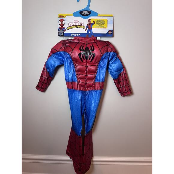 Spidey Spider-Man Deluxe Costume Toddler 3-4 NWT - Picture 1 of 11
